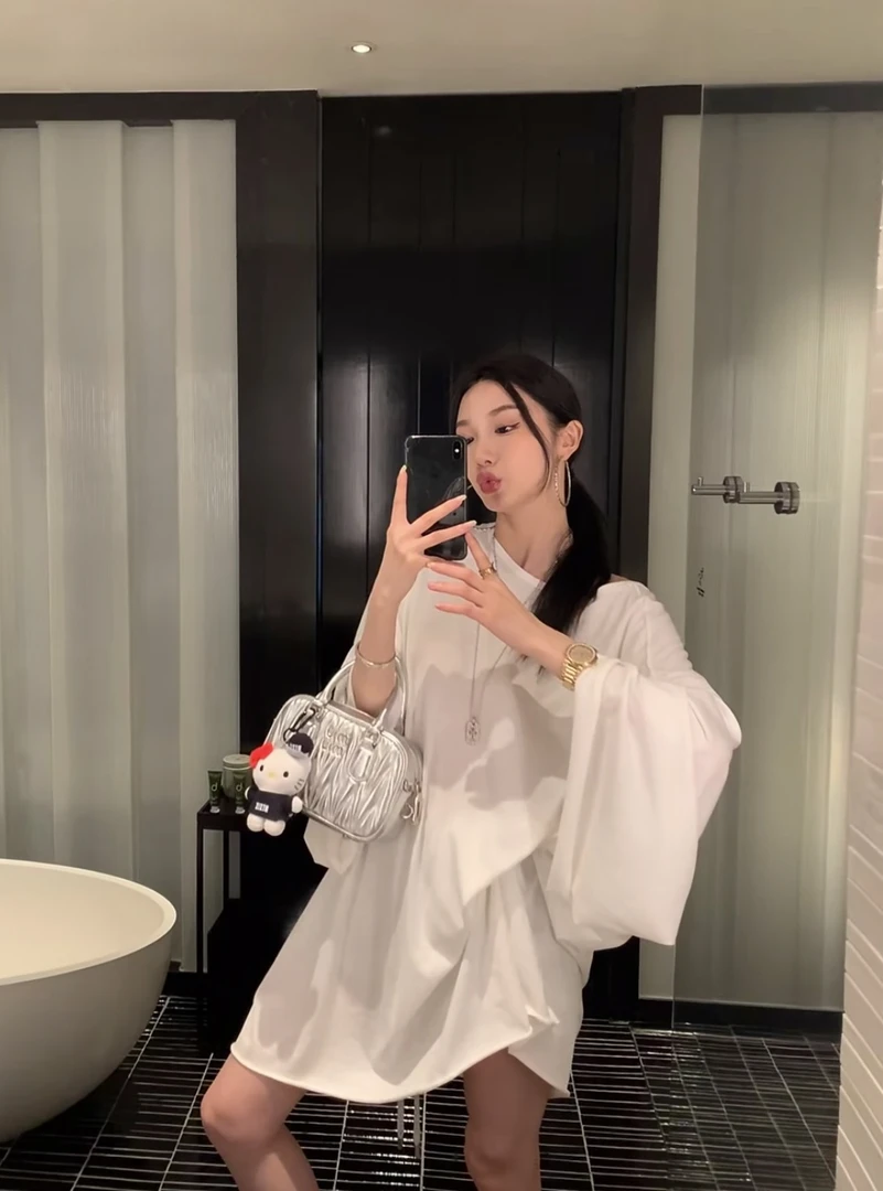 超爱～欧阳慵懒松弛长袖罩衫