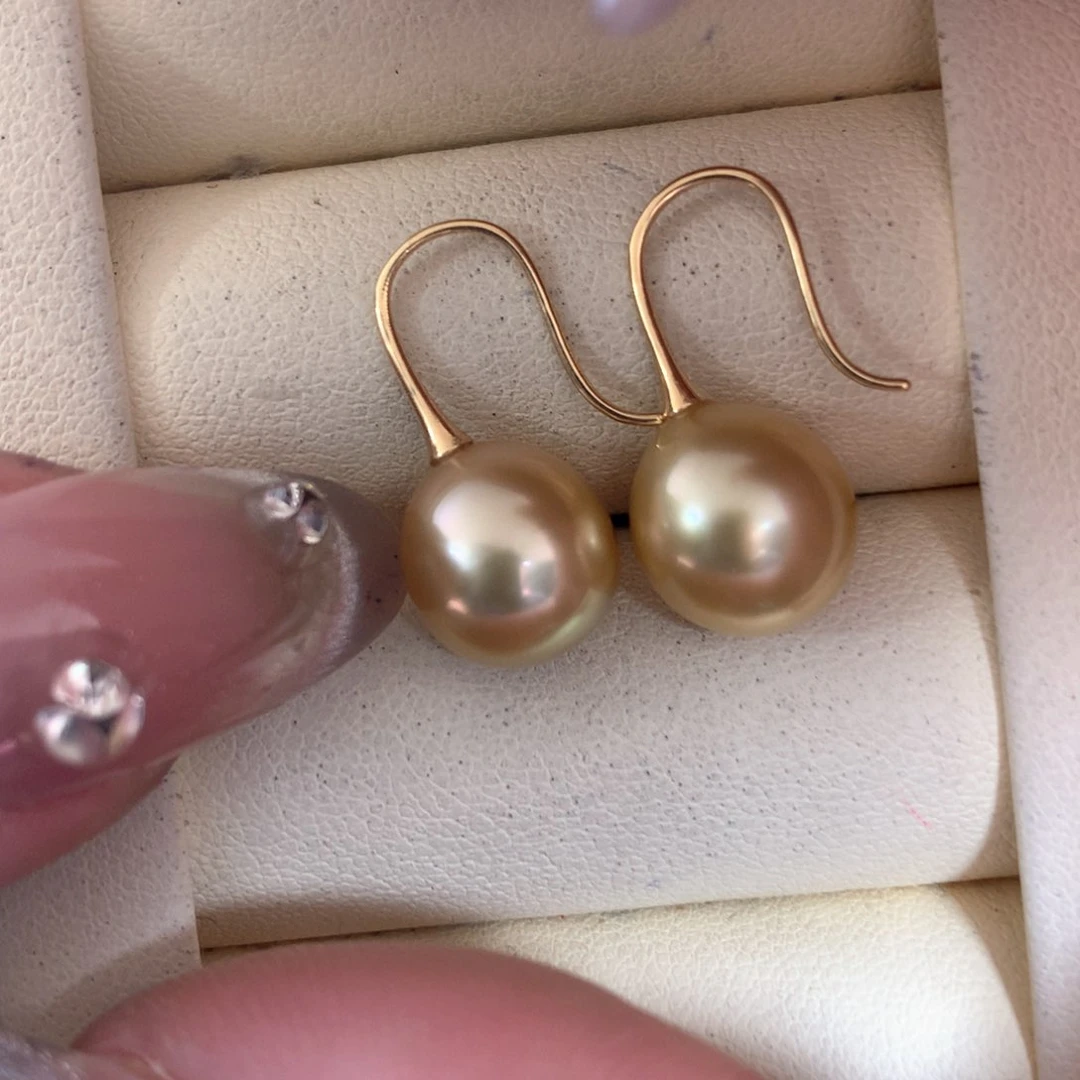 海水珍珠耳饰18K金镶嵌