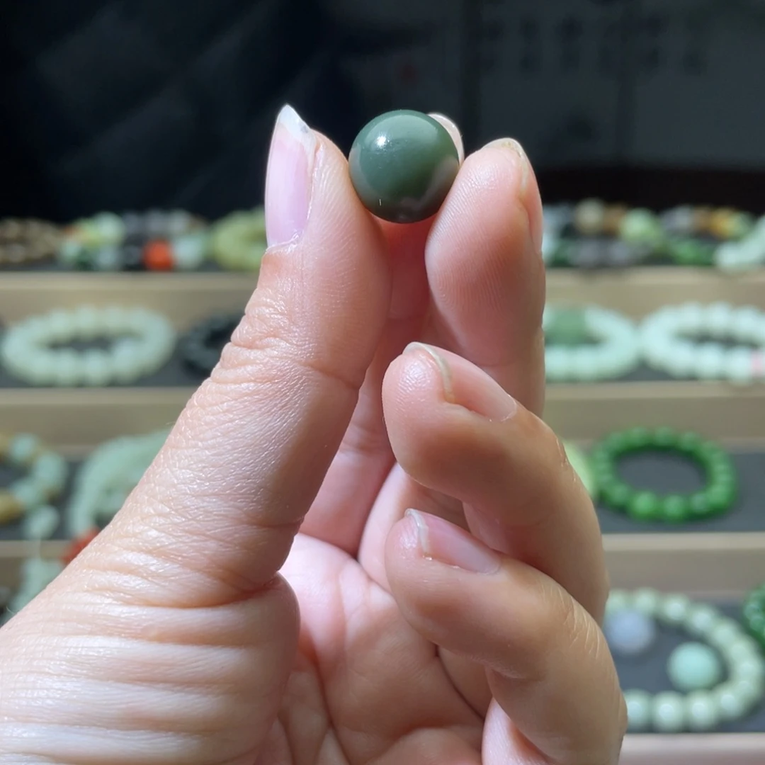 和田玉手链未镶嵌单珠12