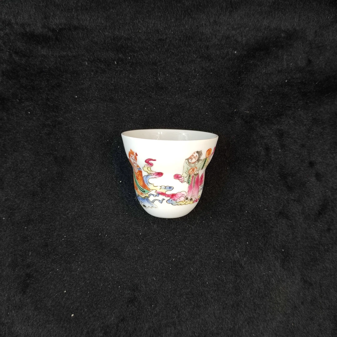 【闪购商品】 Hh1 清乾隆 粉彩人物钟馗议事图.