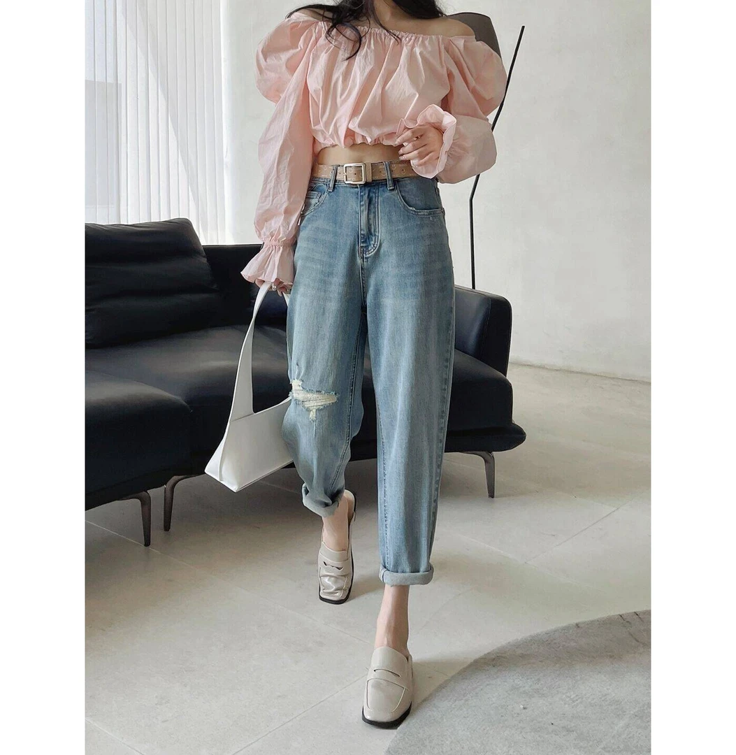 好裤子微瑕开清！春夏款牛仔裤女直播间过款-1