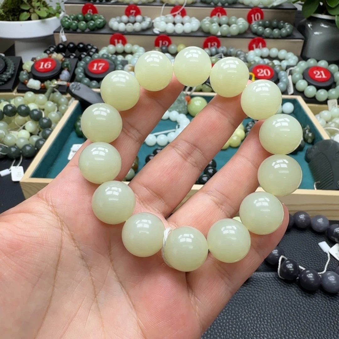 和田玉未镶嵌手链16