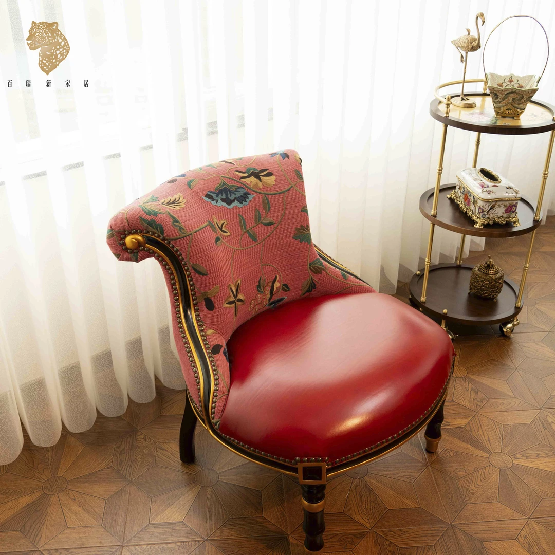 百瑞新大师设计提花工艺居家单人沙发RH-THDRY-308单椅