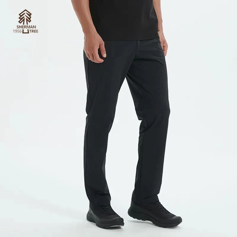SHERMAN TREE/舍曼树透气长裤夏季休闲裤男士ST24SS3OSP008-BK