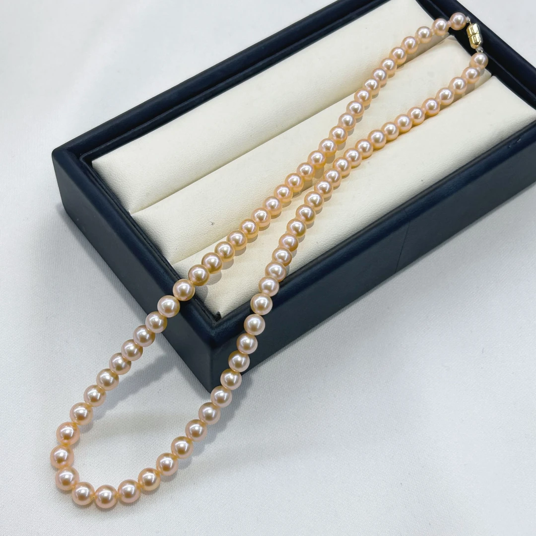 【罗伊伊推荐】淡水无核珍珠项链 5-6mm 18K金 （赠4-5mm耳环）YB0064