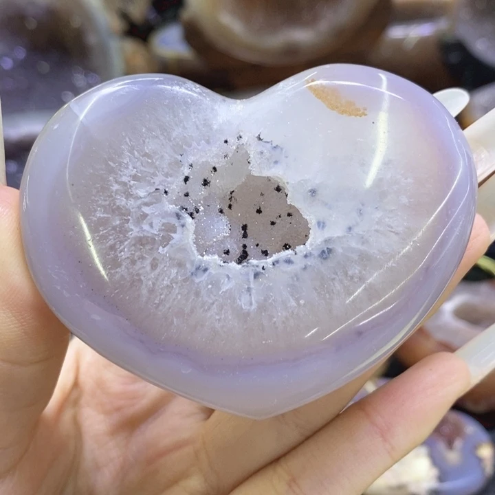 未镶嵌珠宝半成品水晶白软爱心（通）