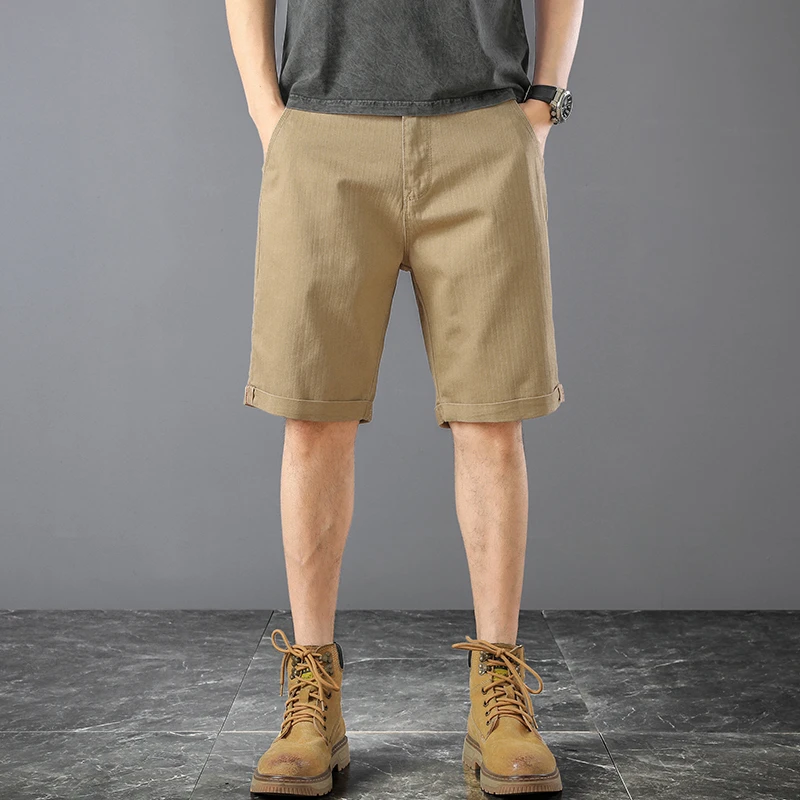 纯棉工装短裤男夏季潮牌韩版潮流修身直筒裤ins潮牌裤2017款号