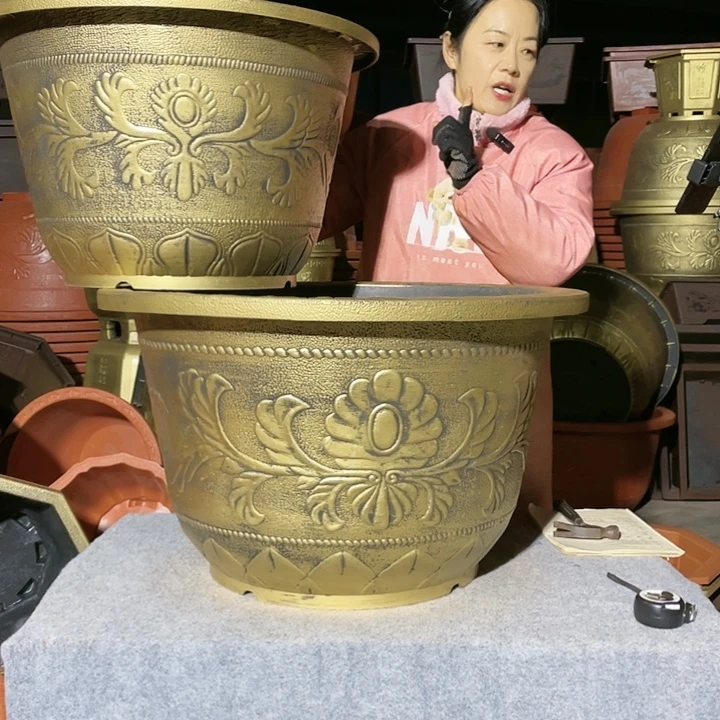 明***好圆盆古铜六零六个