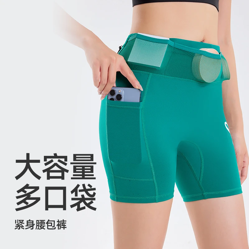 （五个口袋）DYISE男女跑步中裤紧身速干骑行健身压缩裤马拉松25002