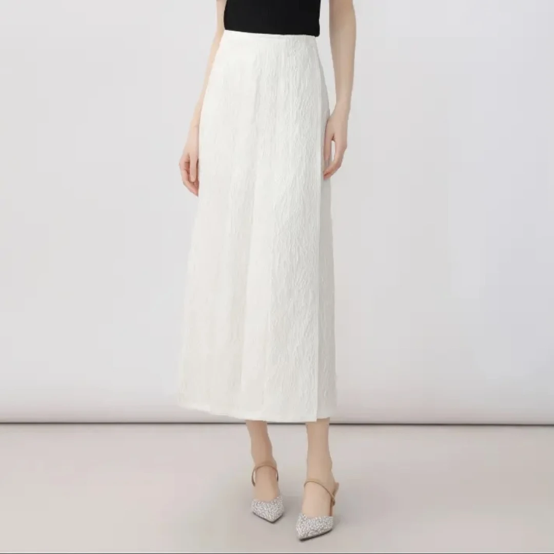 AMASS/阿玛施【新中式】高腰显瘦精致百搭中长款半身裙 5200382