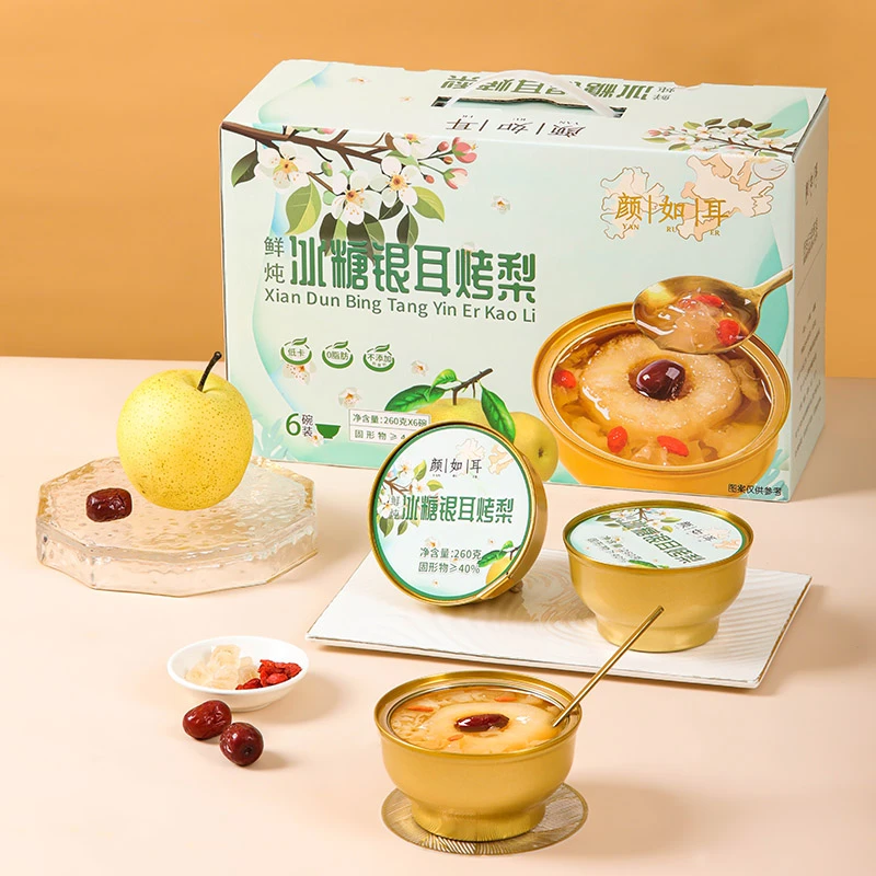 燕窝雪梨银耳羹冰糖银耳炖梨燕窝紫米粥罐头
