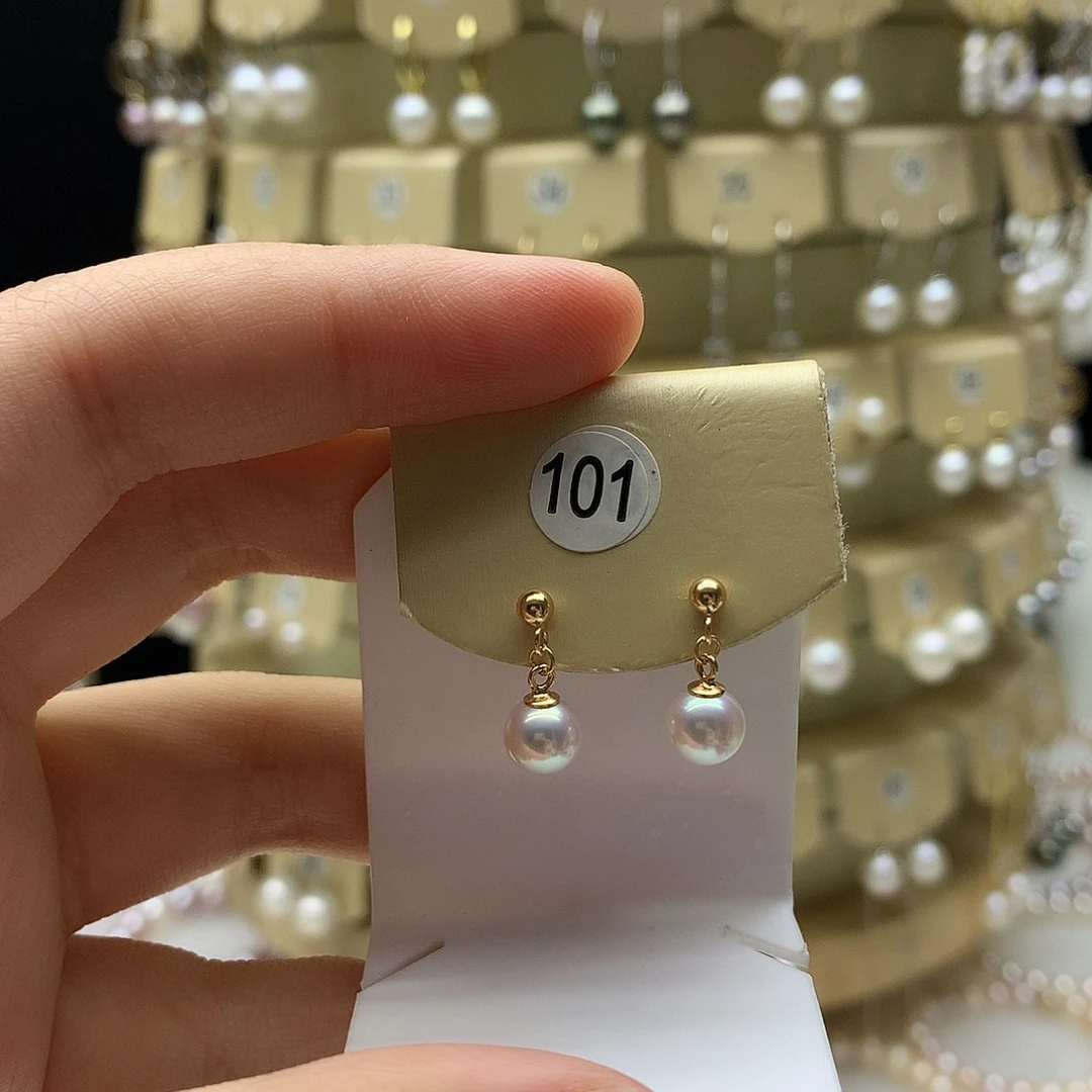 淡水珍珠未镶嵌耳饰6