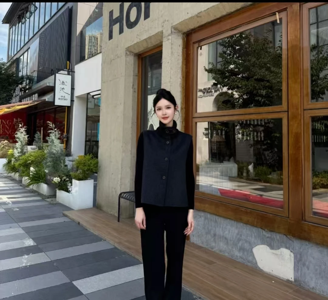 【羊毛马甲加厚】2025秋冬新品休闲百搭气质时尚双面羊毛马甲