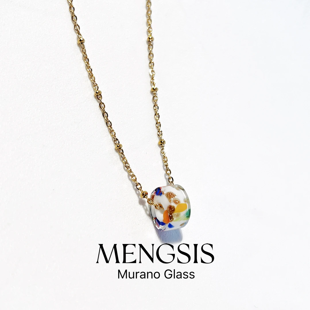 意大利Murano 25新款金箔色耳环 穆拉诺琉璃耳饰项链 8.31