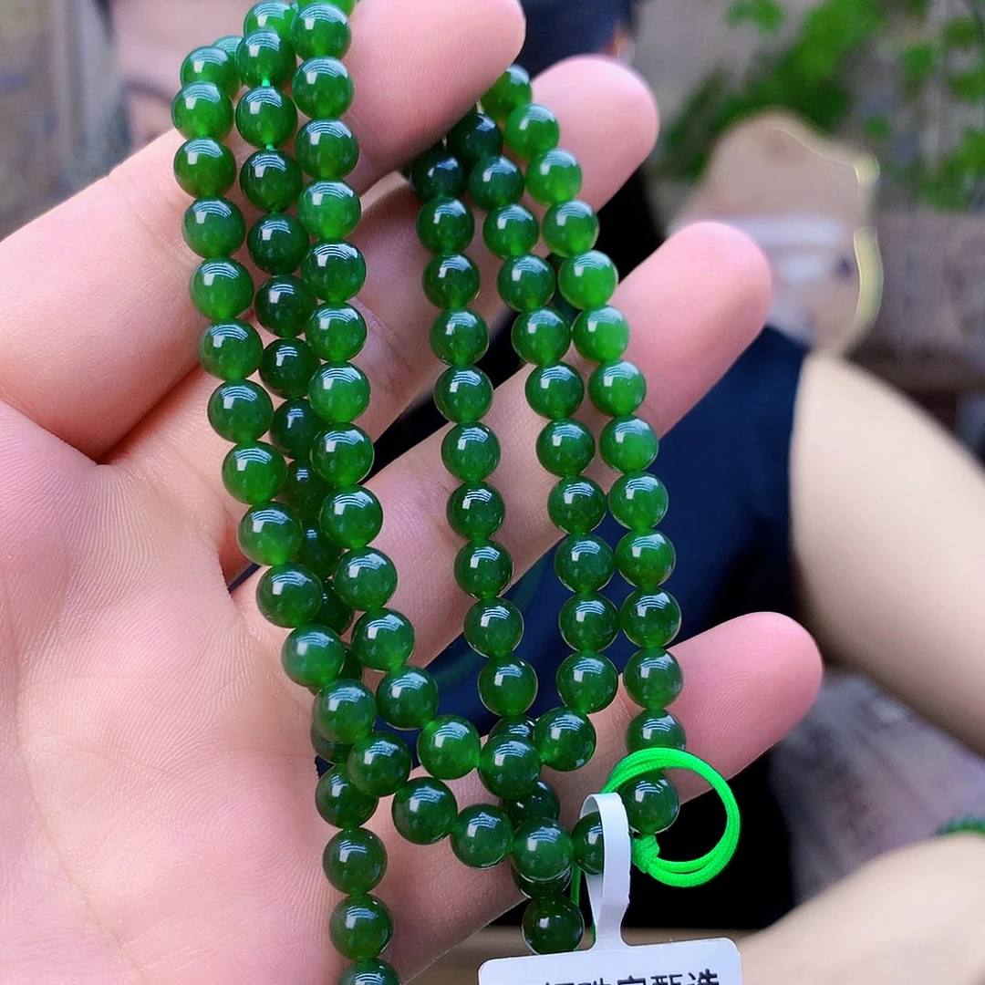 和田玉（碧玉）未镶嵌吊坠(不含链)项链