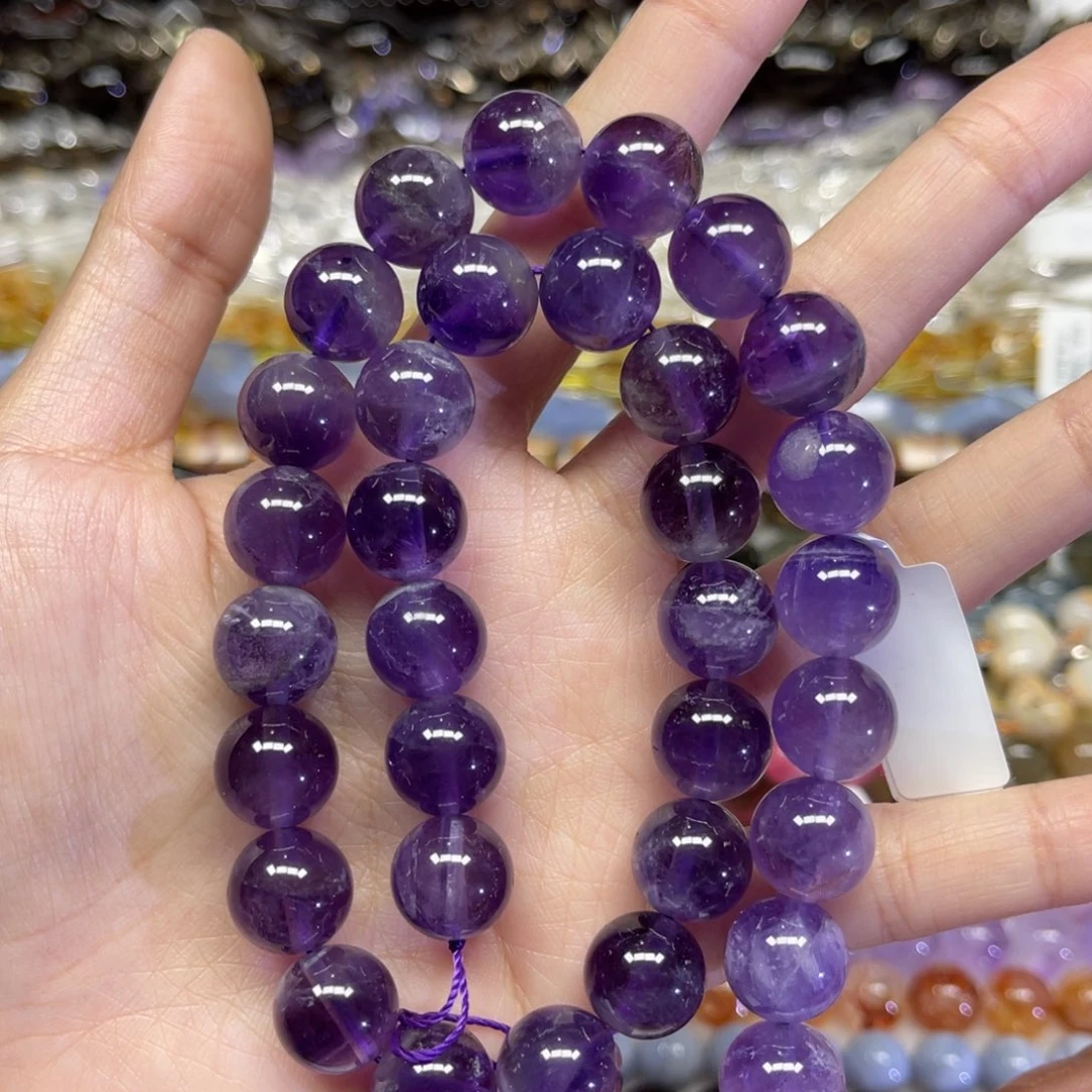 颈饰未镶嵌水晶天然紫水晶卡12➕长条38厘米