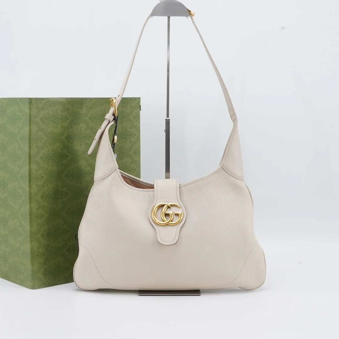 95新 GUCCI/古驰 【白菜】新月包中号/BGH006200004