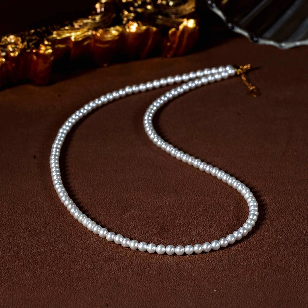 【婧婧精选】精品 . 超强光泽珍珠DIY项链小米珠 ≈4MM+ 多样性发