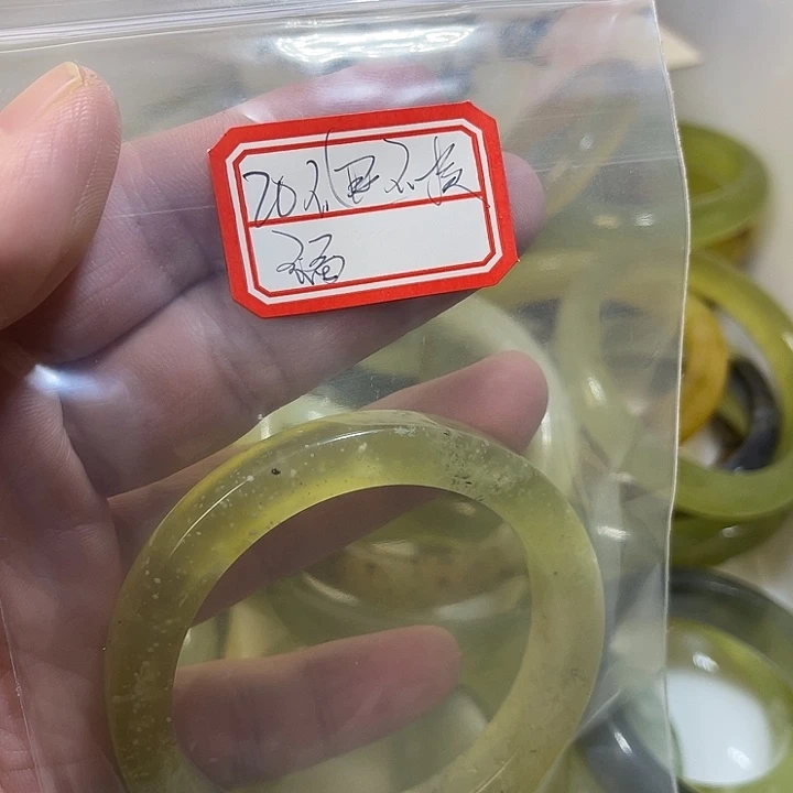 福***满蛇纹石玉合金手镯