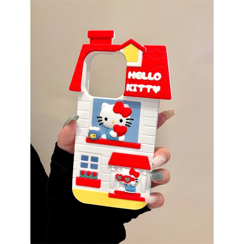 适用苹果iphone16promax立体房子15pro硅胶14pro可爱13创意手机壳