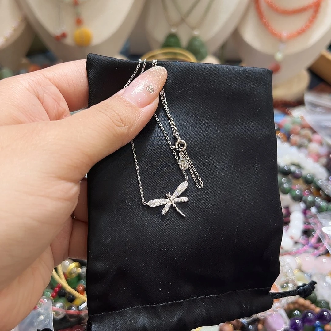 银S925镀金镶嵌颈饰玛瑙/玉髓