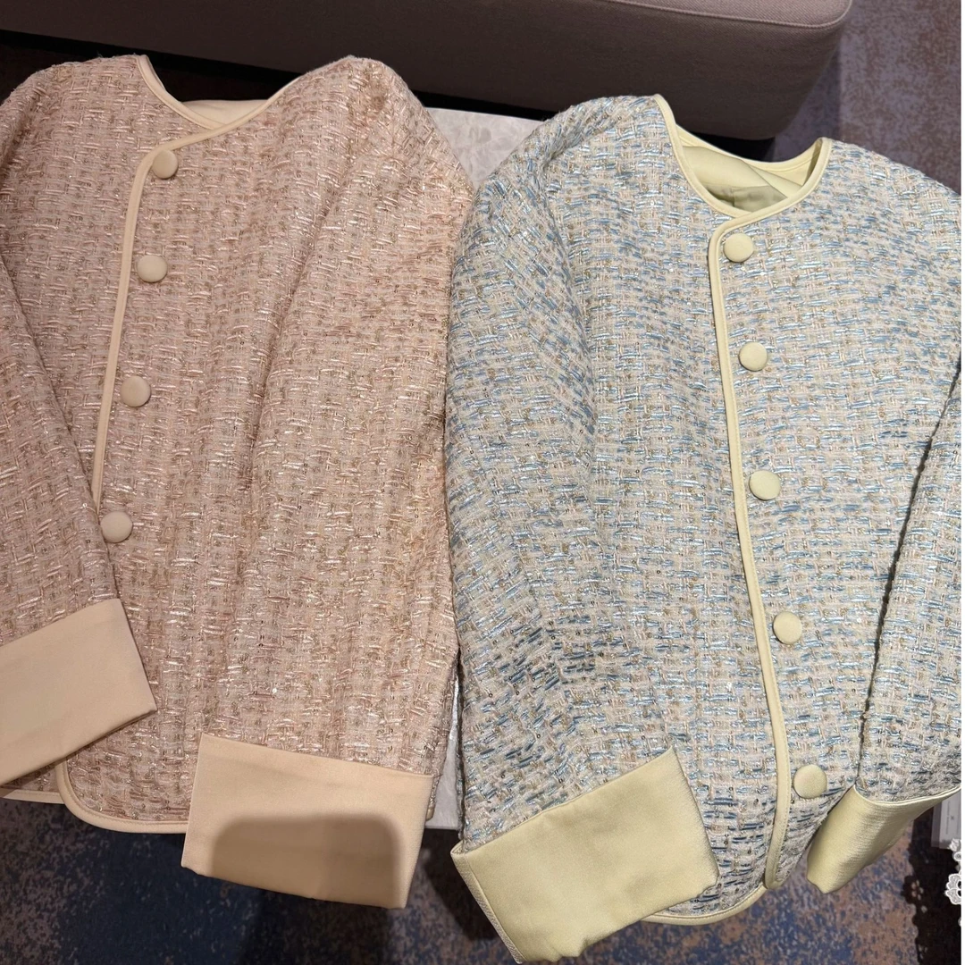 2025春季新款小香风圆领时尚气质外套