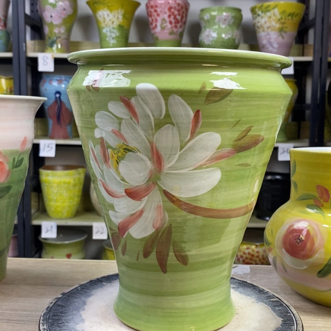 景德镇手工手绘陶瓷花盆