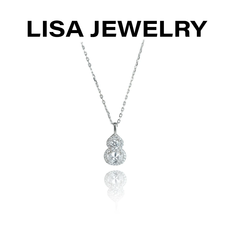 坠链均925银锆石 新中式首饰气质葫芦项链吊坠小众首饰银饰千金风