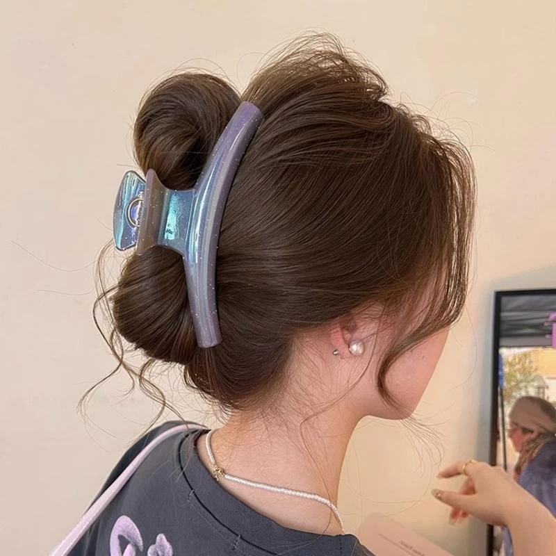 法式优雅弧形抓夹女高级感大号鲨鱼夹2025新款后脑勺发夹盘发头饰