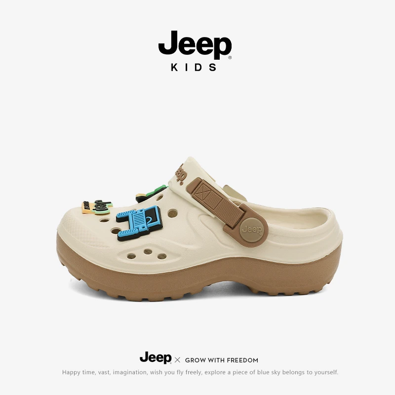jeep男女童软底凉鞋夏季防滑耐磨休闲儿童沙滩鞋中大童男孩沙滩鞋