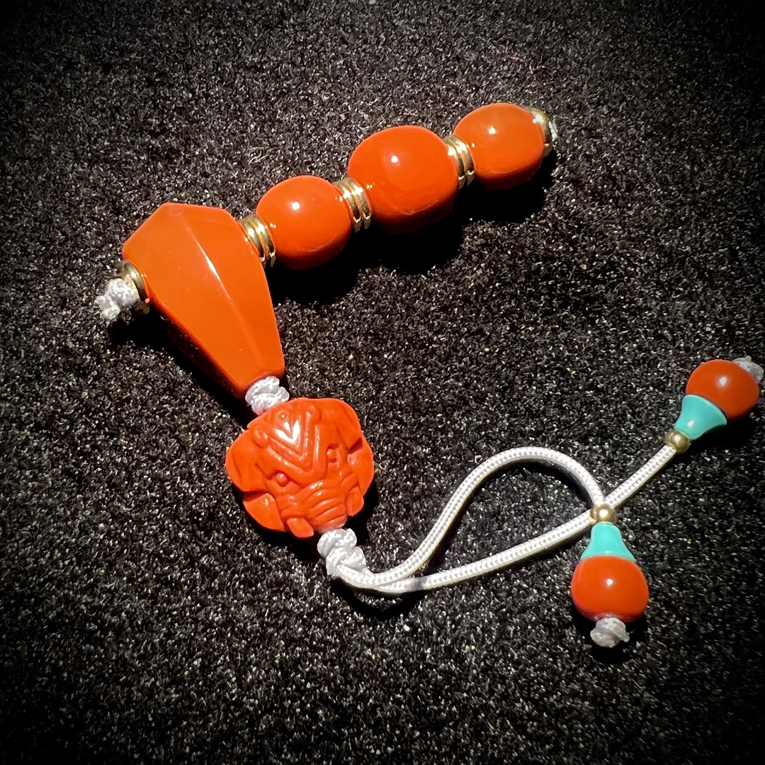 四九城收藏南红柿子黄配饰套装男女同款万能配饰