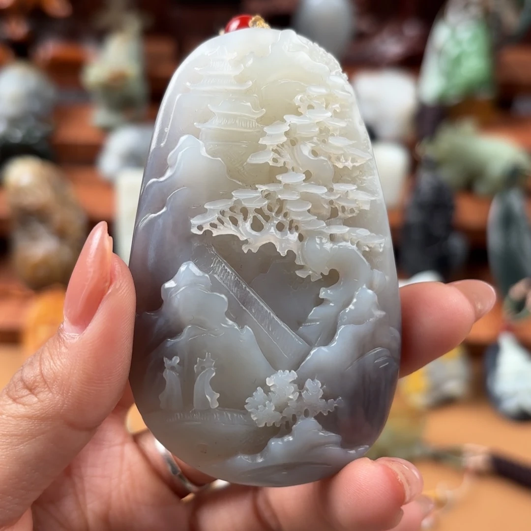 和田玉未镶嵌挂件