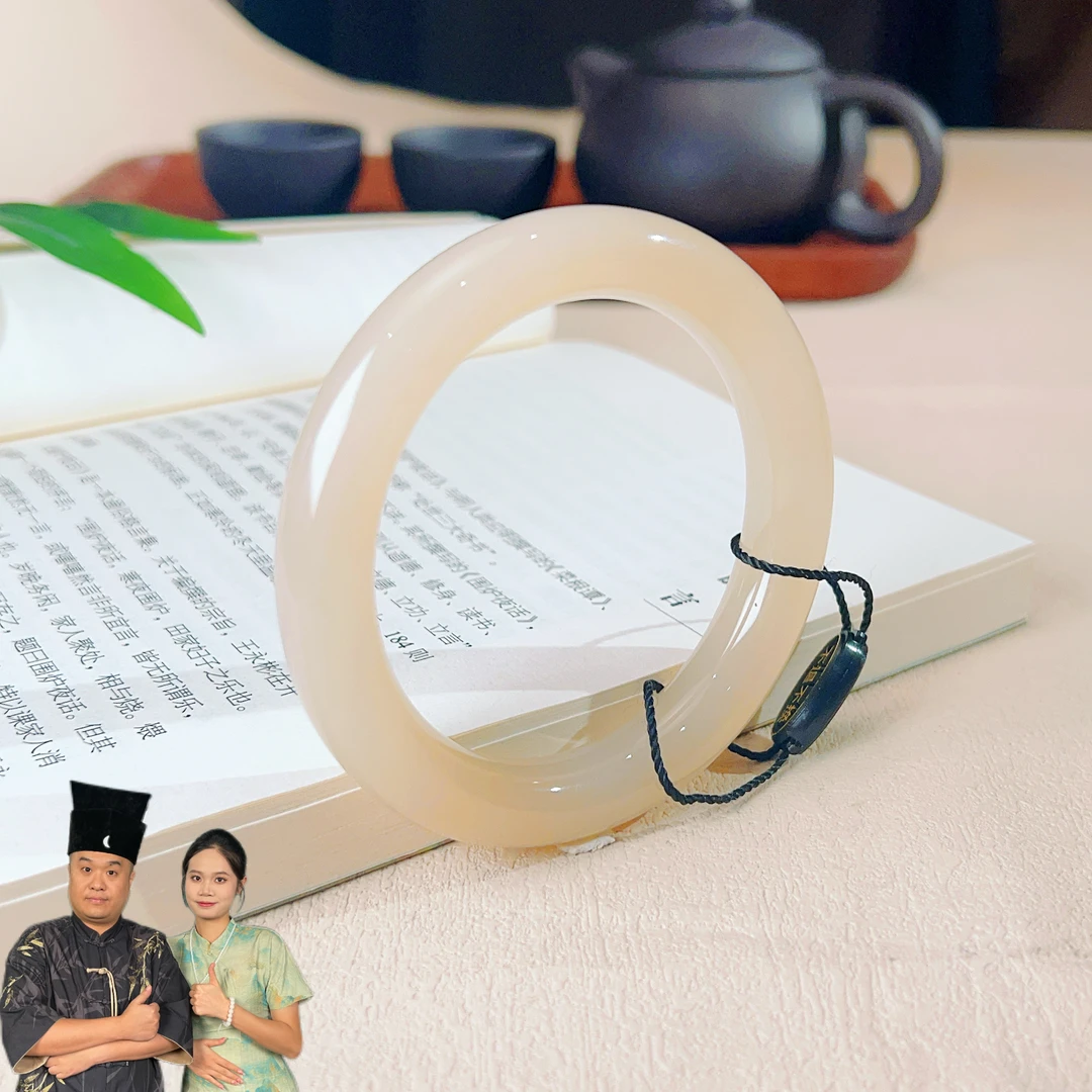 【缺货】和田玉藕粉手镯(51-60) 16*9 XZC8141