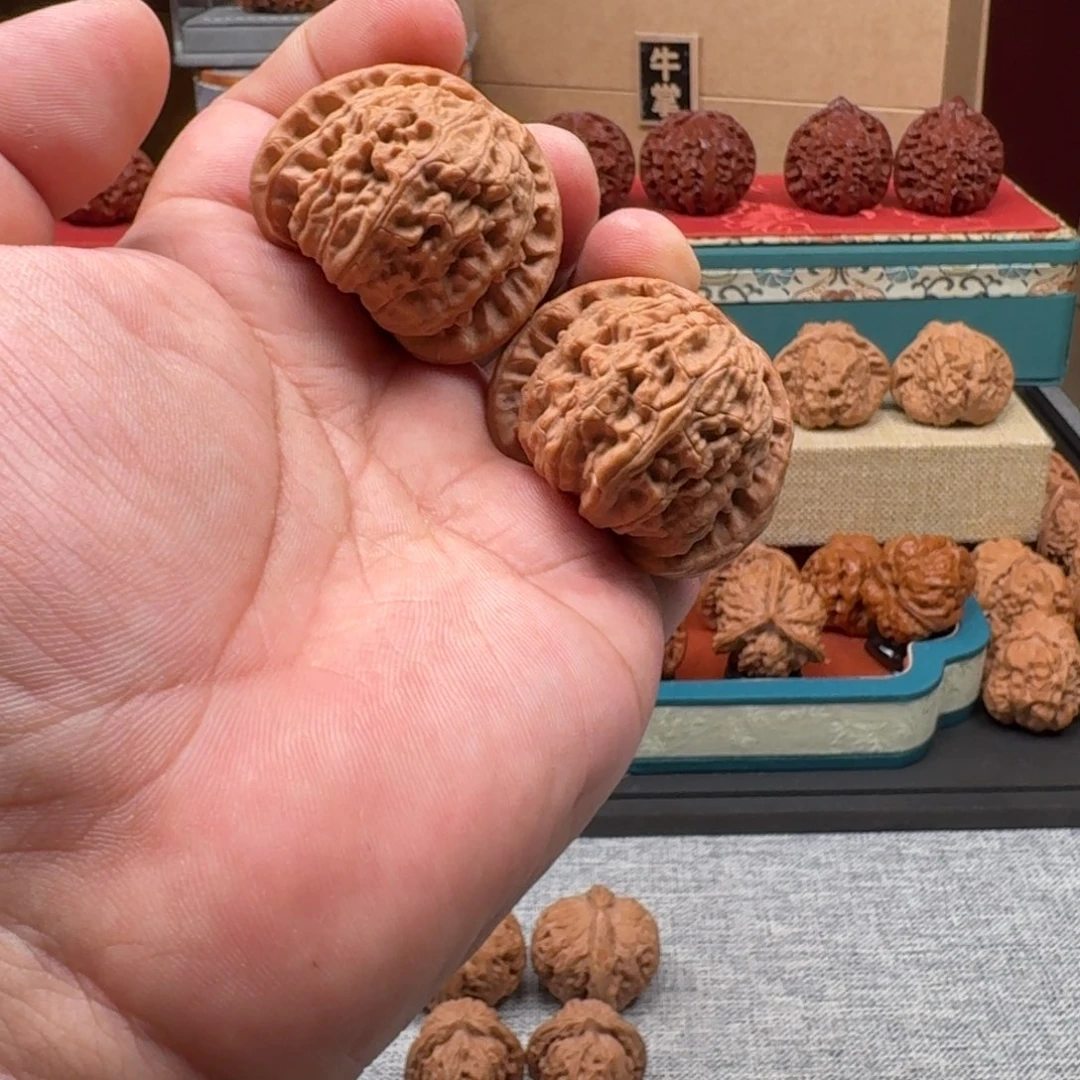 文玩核桃把件白狮子101501