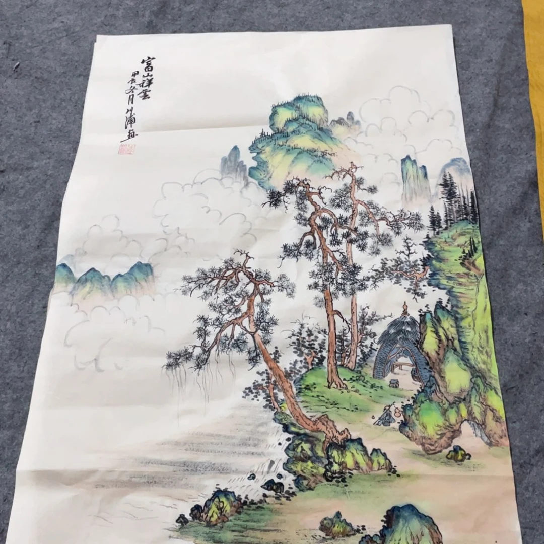 国画国画作品画心一张
