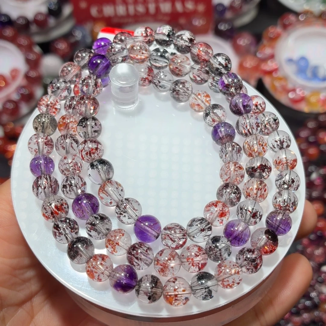 水晶手链未镶嵌毒液多圈6.5