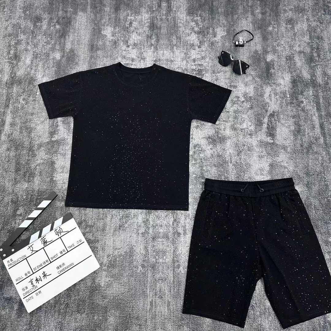 男士轻奢时尚春夏黑短裤设计师国潮11530气质