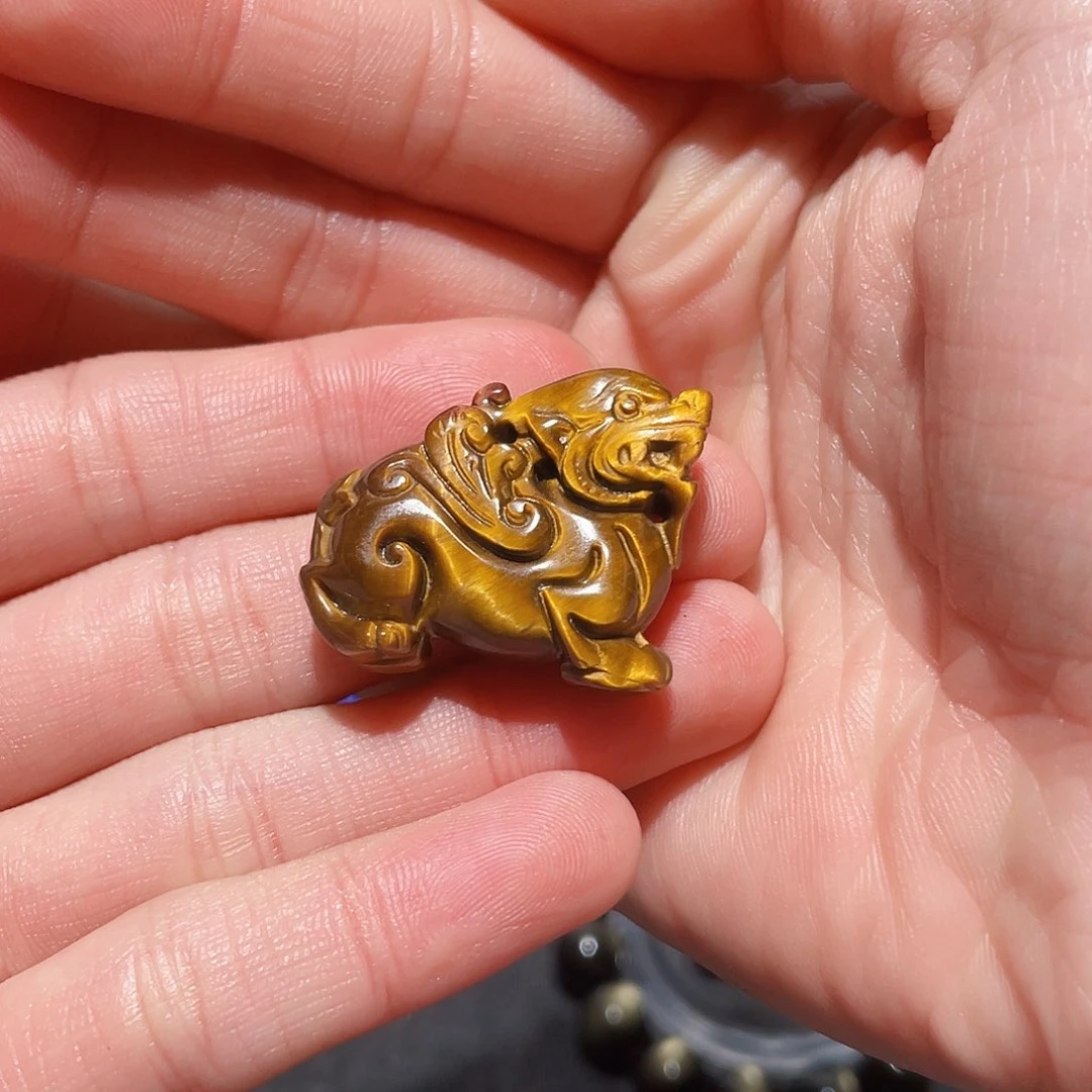 木变石（虎睛石）吊坠(不含链)未镶嵌小**