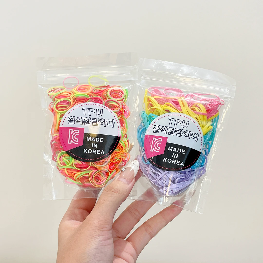 一次性彩色皮筋婴儿不伤发儿童发圈耐用扎头发高弹力头绳女童头饰