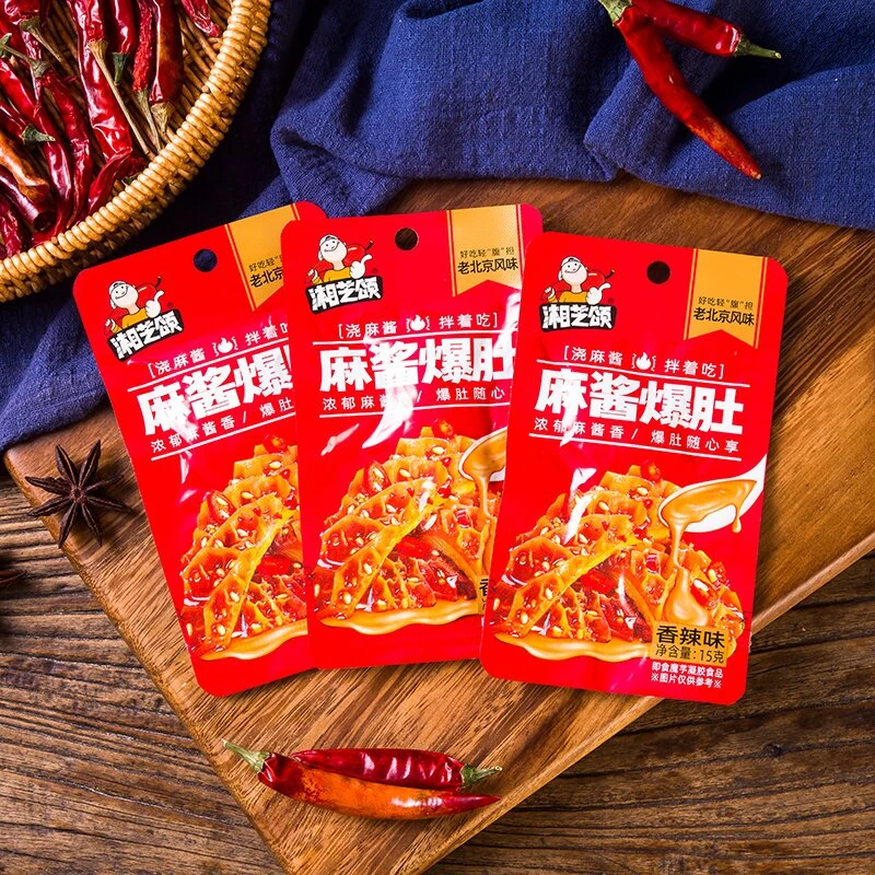 湖南特产麻酱爆肚美味休闲解馋麻辣零食