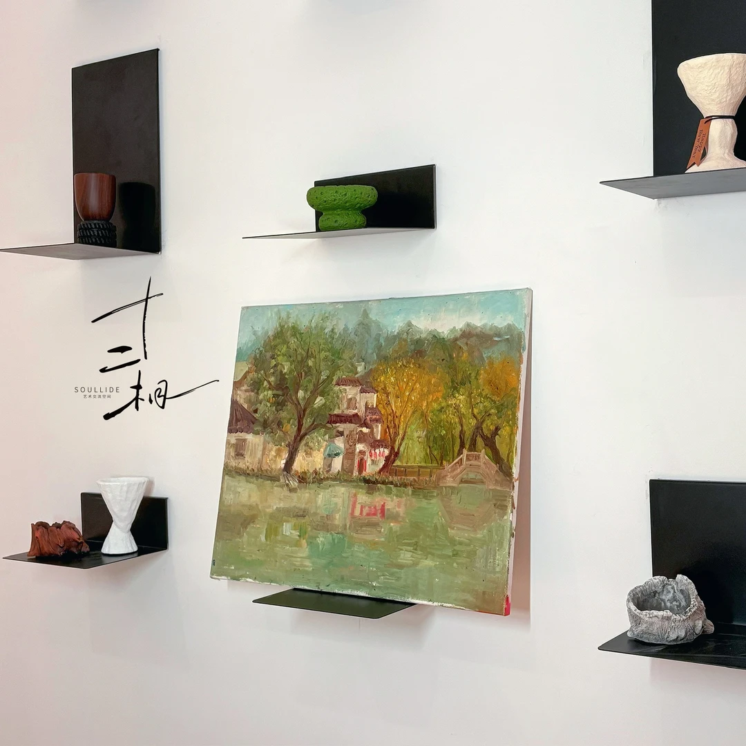 《苔痕渡》宏村风景客厅卧室餐厅玄关书房原创油画装饰画