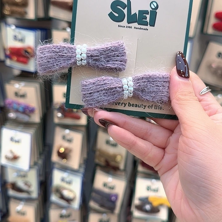 紫色珍珠蝴蝶结鸭家