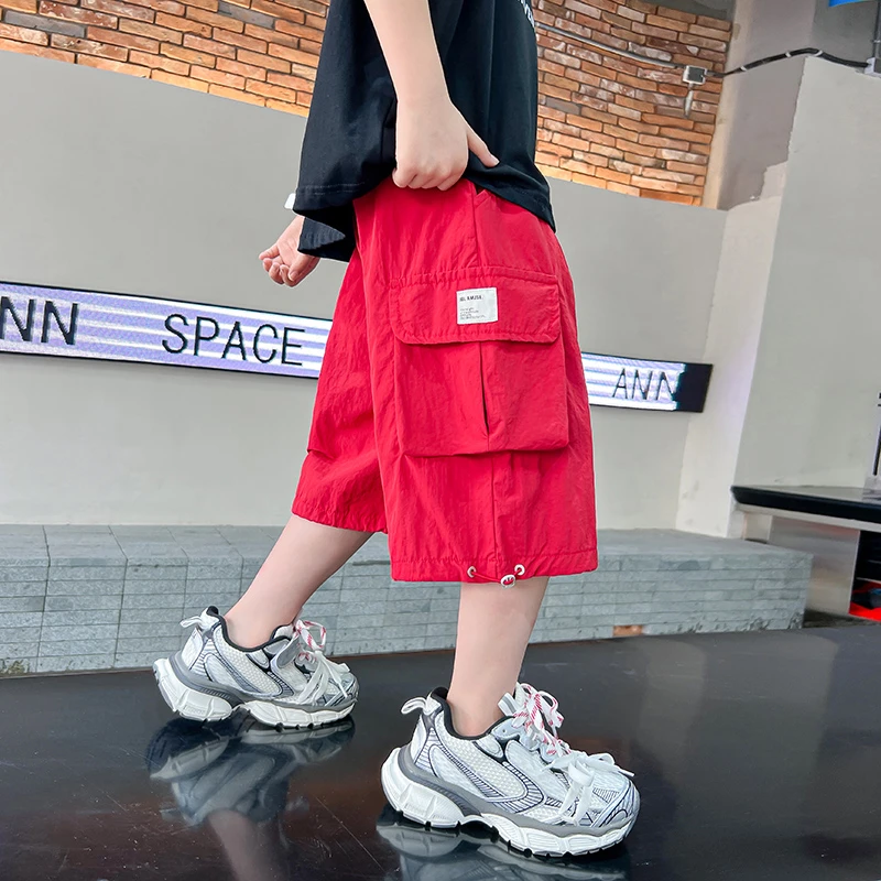 男童夏装速干五分工装短裤2025新时髦儿童夏季帅气裤子K232KZ3240