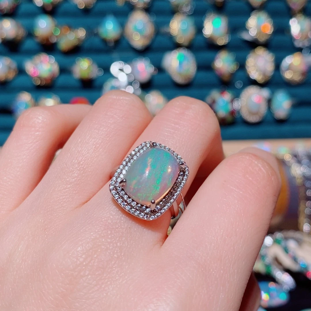 欧泊欧泊戒指银S925镶嵌