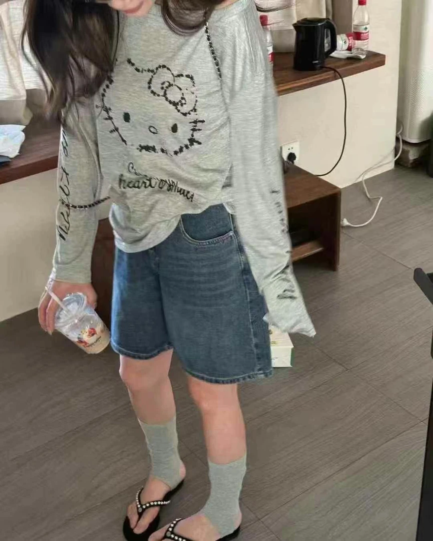 83291 #戴戴休闲宽松涂鸦防晒衬衫