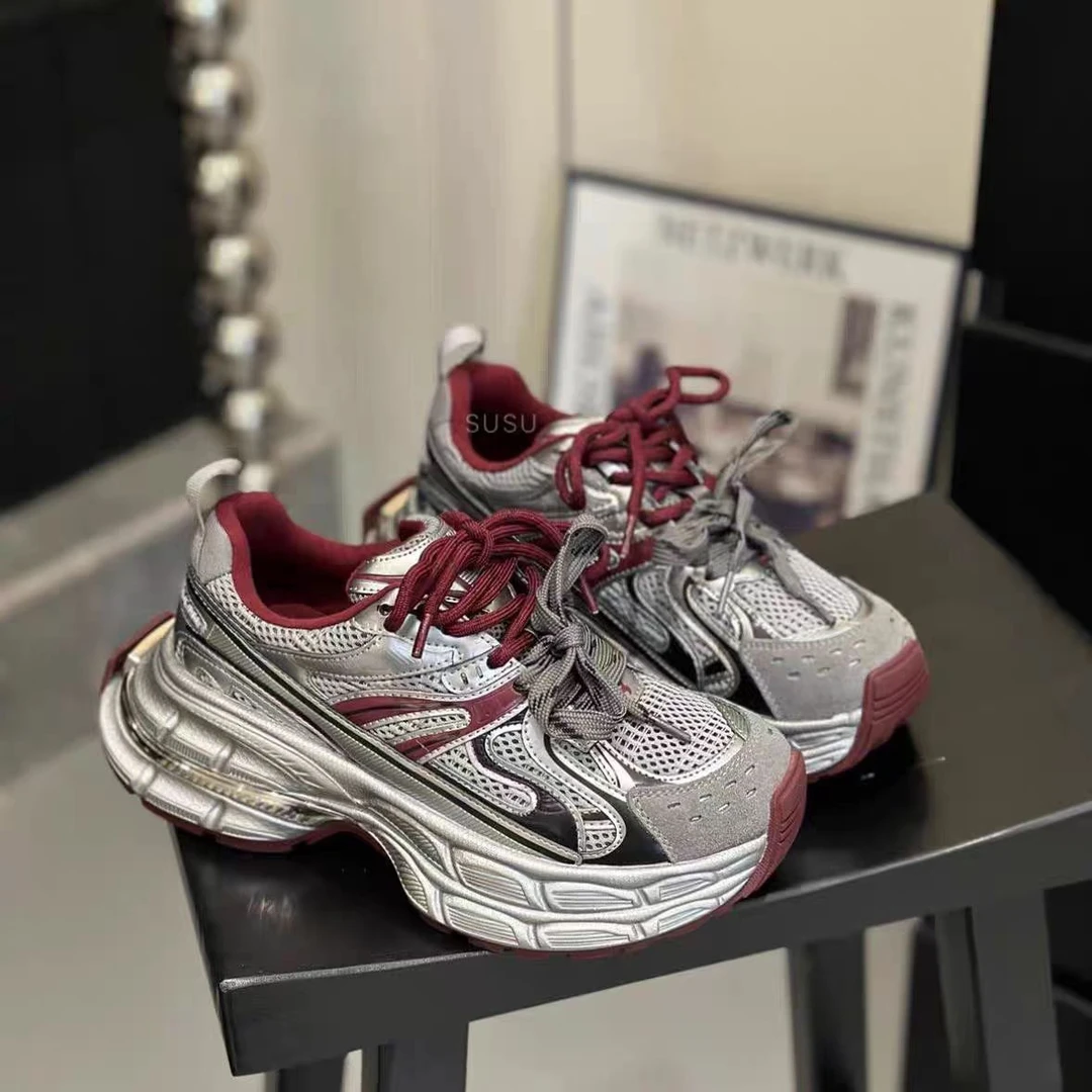 2024新款厚底巴黎撞色时髦老爹鞋898-51