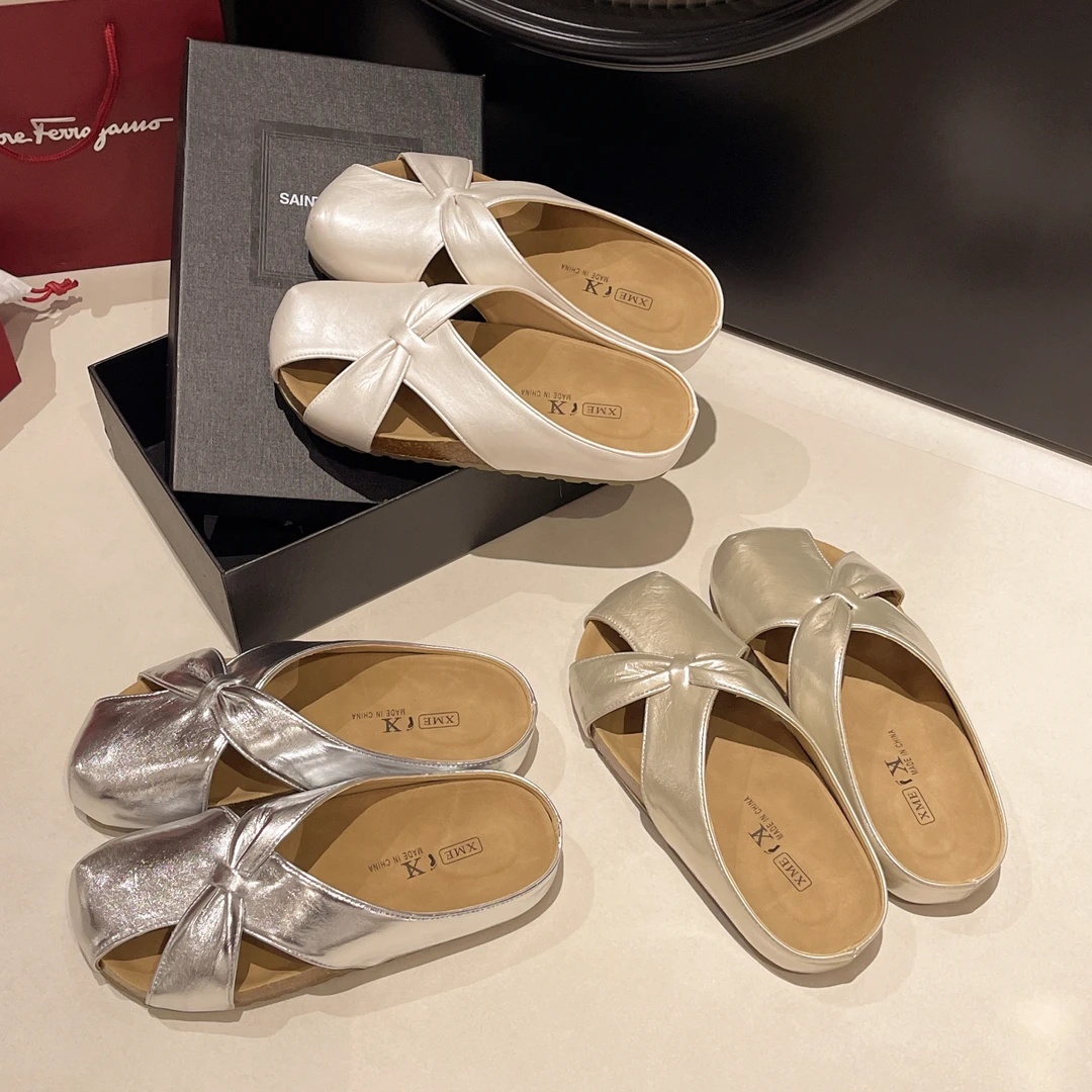 韩版超火平底软底包头半拖鞋女ins仙女风外穿海边沙滩防滑凉拖鞋