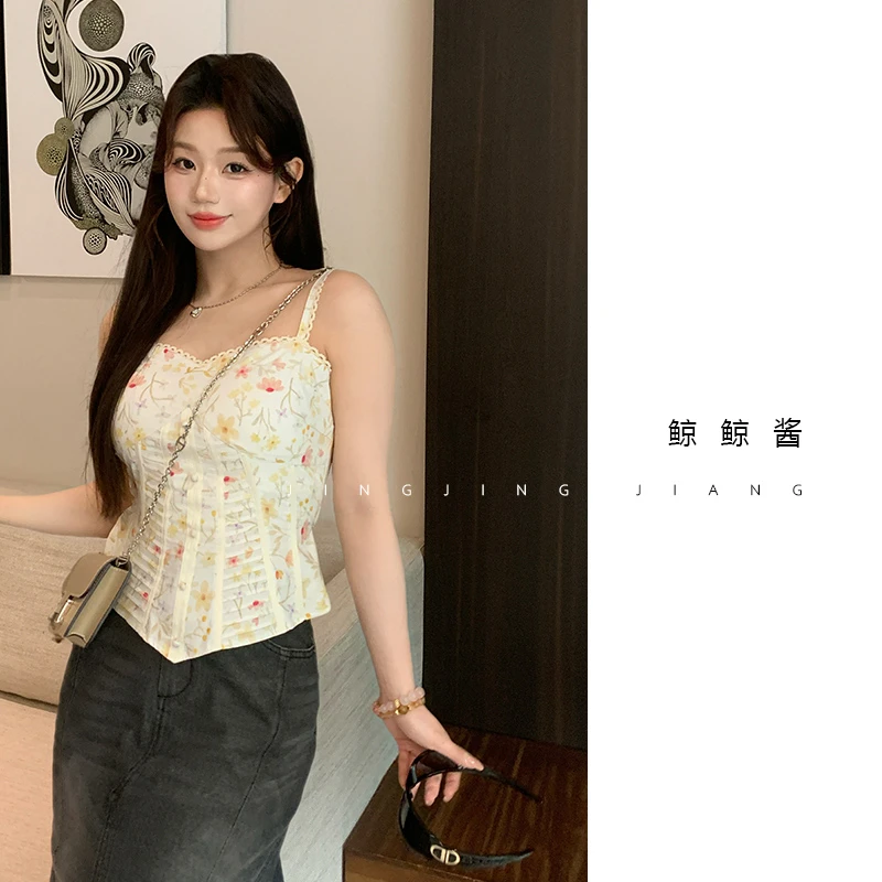 ZOZ鲸鲸酱 【花间柔光】夏季时尚新款学院风修身小众设计感T恤上衣