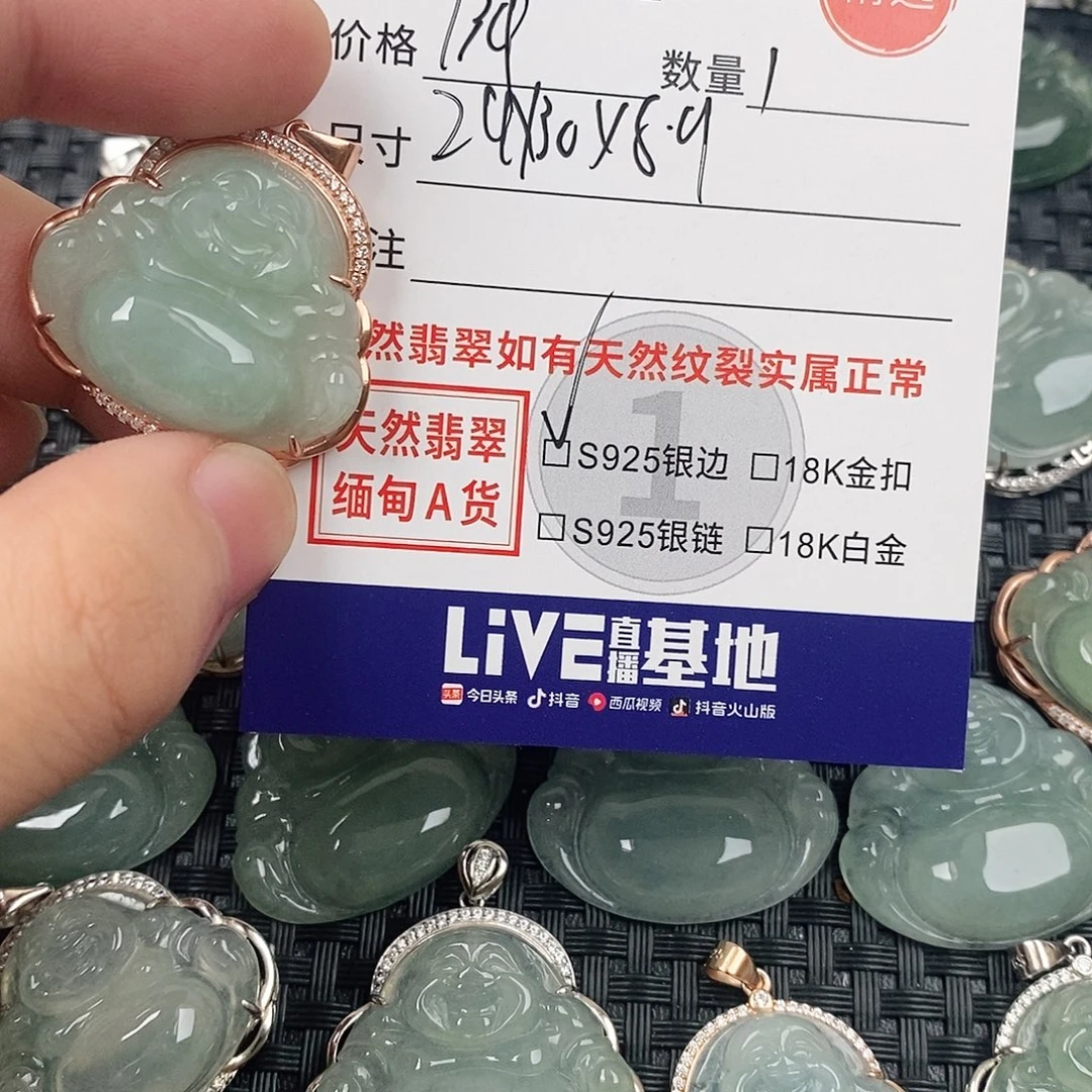 翡翠银S925镶嵌颈饰