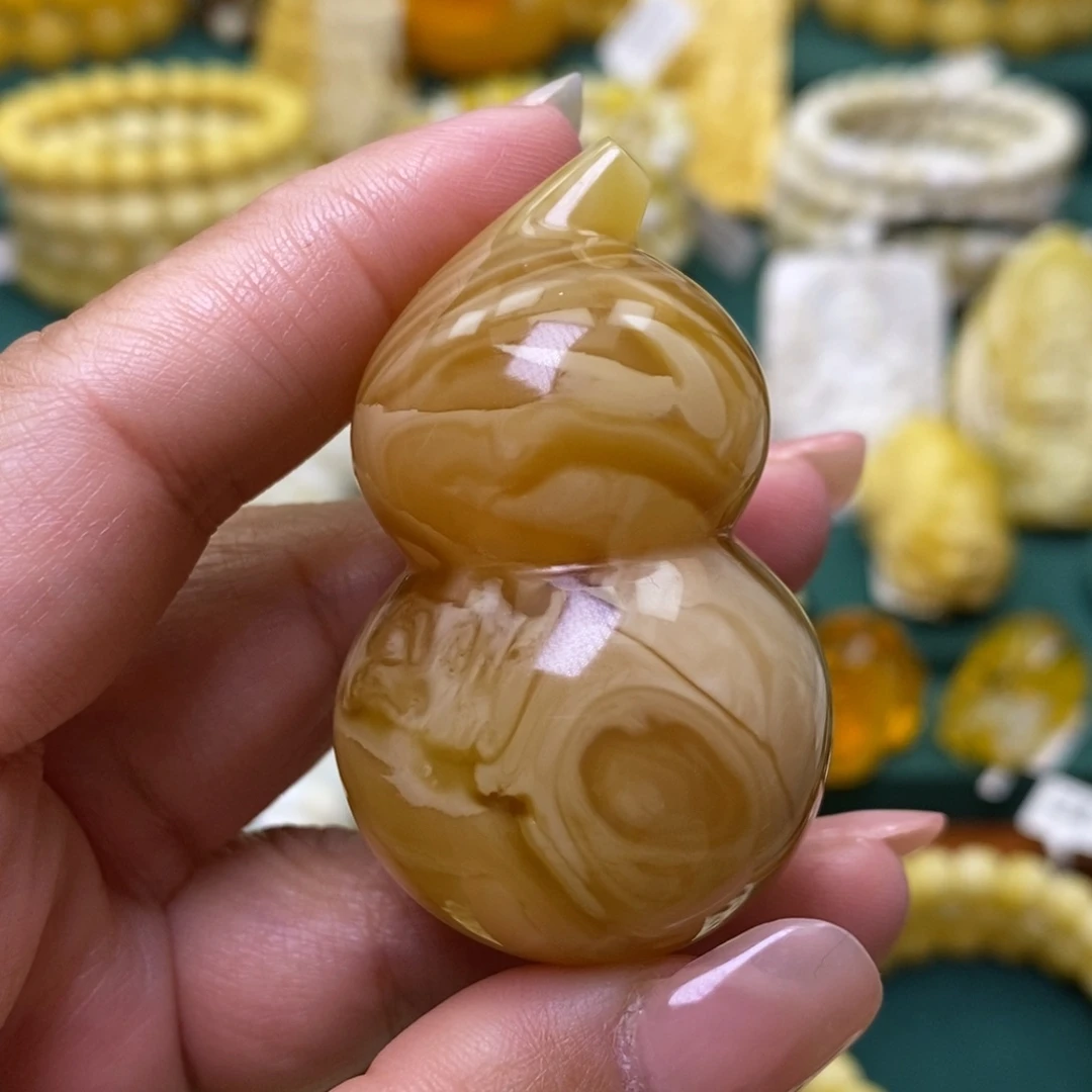 蜜蜡未镶嵌裸石葫芦